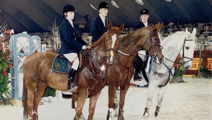 Een mooi moment was het winnen van de Lugano Cup met drie zelfgefokte paarden 
(v. Lys de Darmen) en bereden door de kinderen: Hilde, Wim en Tom.