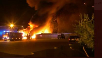 Volgens de directeur van de slachterij is de brand aangestoken.