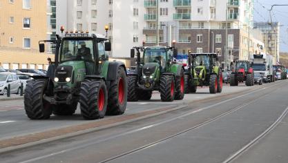De boerenactie was onaangekondigd.
