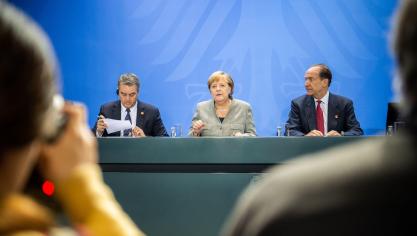 Roberto Azevêdo (links) staat sinds september 2013 aan het hoofd van de WTO.