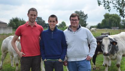 Van links naar rechts: Aurélien Holvoet, Aurélien Durant enn Charles Schotte, de 3 bestuurders van Coevia.