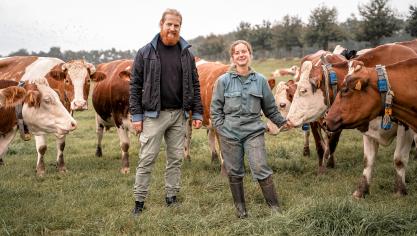 Ruben is manager van landbouw en voeding op De Winning, Claudia is assistent-werkleider op het landbouwbedrijf.