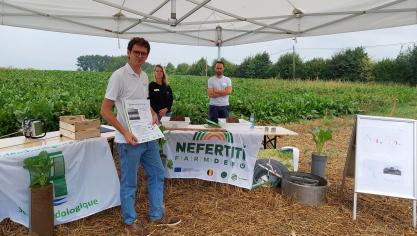 V.l.n.r. Adriaan Vanderhasselt (Ilvo-UGent), Fien Vandekerchove (BDB) en Maarten Volckaert (UGent).