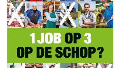 Tijdens de toelichting aan de minister-president en de ministers overhandigden de ketenpartners symbolisch een portret van verschillende medewerkers uit de agrovoedingsketen met de boodschap: ‘1 job op 3 op de schop?’
