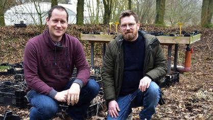 Yggdrasil-bezieler Frank Anrijs en ILVO-onderzoeker Olivier Guiot:  Te vaak is de regelgeving afgestemd op de grote, conventionele landbouwers.
