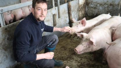 Dit jaar heeft Bart Lageschaar de varkenstak van het ouderlijke bedrijf overgenomen. Zijn jongere broer verzorgt het melkvee.