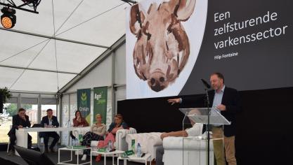 Filip Fontaine gaf tijdens het seminarie een stand van zaken over de brancheorganisatie Pork.be.