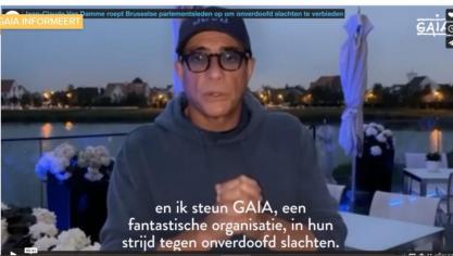 Gaia gooit Jean-Claude Van Damme in strijd tegen Brussels verbod op onverdoofd slachten