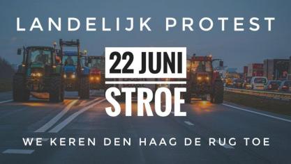 De Nederlandse boerenorganisaties organiseren woensdag een manifestatie in Stroe.