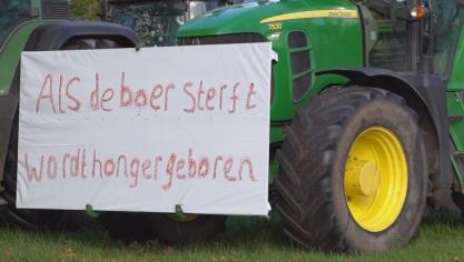 Tractor met bord