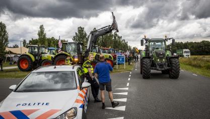 In tegenstelling tot eerder boerenprotest waren op 11 maart geen tractoren toegelaten in het centrum van Den Haag.