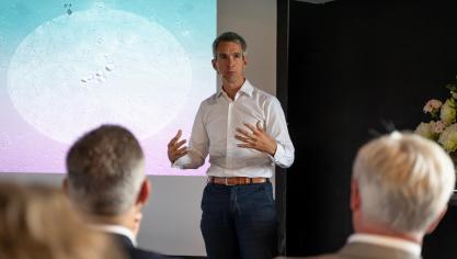Politicoloog Jonathan Holslag onderstreepte op Speelboerderij Ravot in Glabbeek het belang van de landbouw als strategische sector.