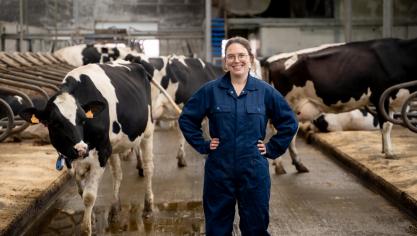 Melkvee- en varkenshoudster Kathleen Cauchie wil graag starten met korteketenverkoop.