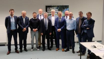 Het FAVV en de belanghebbende sectororganisaties (Belplant, Phybelco, Phytosystem,  Phytodis, boerenbond, ABS, VBT en FWA) waren aanwezig om het Memorandum  te ondertekenen.
