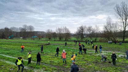 Met de aanplant op de Onderzoekskouter in Merelbeke realiseert ILVO een ontbrekende ecologische verbinding tussen 2 nabijgelegen natuurgebieden en draagt het bij aan de bebossingsambities van de Vlaamse regering.