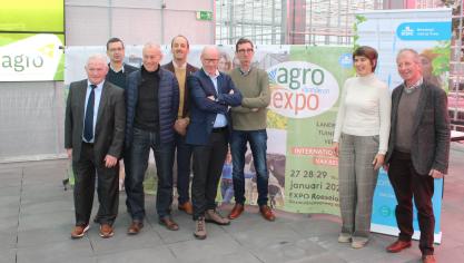 De ploeg die zijn schouders zet onder vakbeurs Agro-Expo Vlaanderen in Roeselare.
