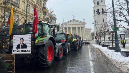 De komende dagen worden er 1000 landbouwvoertuigen en 5000 actievoerders verwacht in Vilnius.