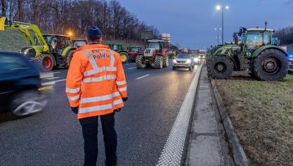 Op diverse plaatsen in het land vonden landbouwprotesten plaats op maandag 29 januari.