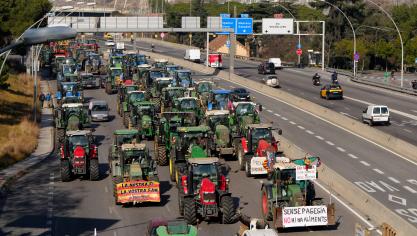 Spaanse boeren hebben al 3 dagen na elkaar gemanifesteerd.