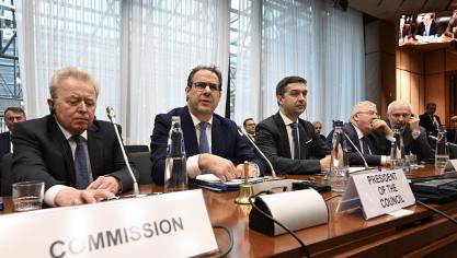 Na afloop van de vergadering van de Europese ministers van Landbouw ontvingen Clarinval en Wojciechowski nog een delegatie jonge boeren.
