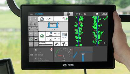 De iQblue Weeder-software van Lemken bedient de volledige schoffelmachine.
