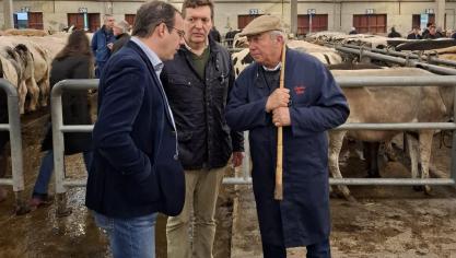 David Clarinval (links), federaal minister van Landbouw, werkt met zijn Franse collega Marc Fesneau aan het heropenen van de grenzen voor de handel in runderen.