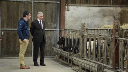 Koning Filip bezocht op 3 juli de boerderij van Sébastien en Benjamin Geens in Villers-lez-Heest. Na een bezoek aan de stallen volgde nog een rondetafelgesprek met verschillende akkerbouwers en veehouders om meer inzicht te krijgen in de uitdagingen van de landbouw.