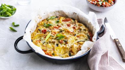 Tortilla met courgette en tomaten 02