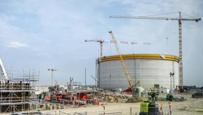 De Ineos Project One site in opbouw, zoals het er in augustus uitzag.