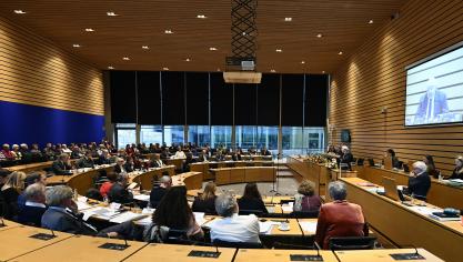 De installatievergadering van de provincieraad van Vlaams-Brabant in 2018, na de vorige provinciale verkiezingen.