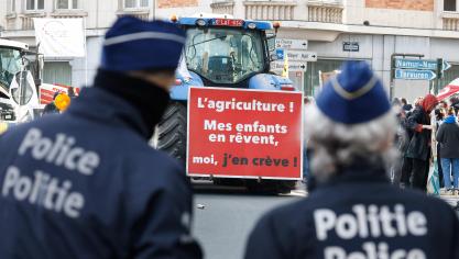 Woensdag 13 november protesteerden Fugea en internationalelandbouwpartners tegen het vrijhandelsakkoord met de Mercosur-landen.