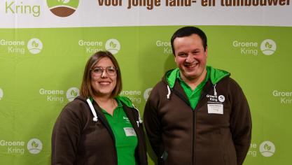 “Met Groene Kring blijven we dé organisatie die jonge land- en tuinbouwers verdedigt, verenigt en opleidt , stelt voorzitter Justine Arkens (links) van Groene Kring.