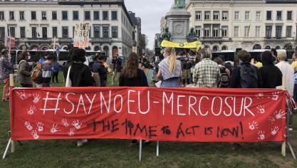 Ook bij ons werd er al actie gevoerd tegen een mogelijk akkoord met de Mercosur- landen.