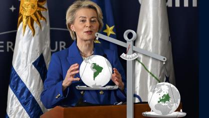 Commissievoorzitter Ursula von der Leyen speelt in dit Mercosur-verhaal een bedenkelijke hoofdrol.