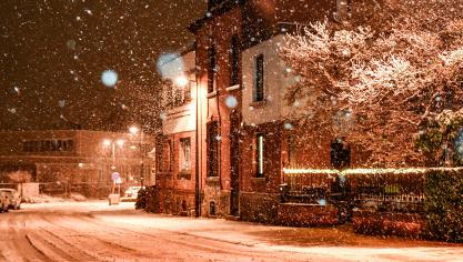 De sneeuwval in Hasselt op 8 januari.