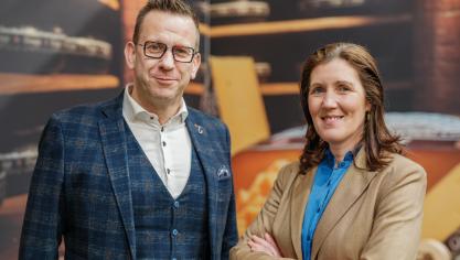 Tom Schiettecat en Betty Eeckhaut van Milcobel zijn overtuigd van de meerwaarde van een coöperatieve structuur.