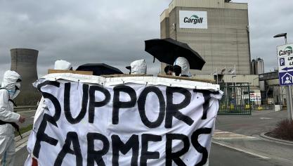 Honderden activisten van Code Rood voerden vorig week actie tegen Cargill.