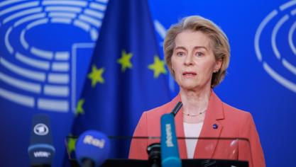 Commissievoorzitter Ursula von der Leyen zegtopen te staan voor onderhandelingen met de VS.