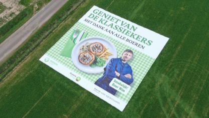 Tijdens 6 Vlaamse voorjaarskoersen worden tifo’s getoond die smakelijke klassiekers verbinden met sportieve wielerklassiekers.