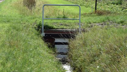 Water vasthouden kan bijvoorbeeld door kleine stuwen op te trekken om het waterpeil in waterlopen of perceelsgrachten op niveau te houden.