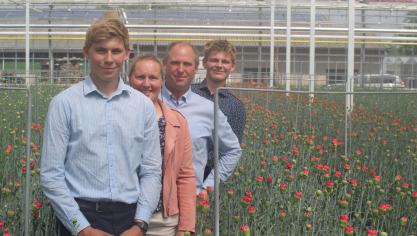 De ploeg achter Anjers De Nijs, met vanaf links Jef, Marianne, Koen en Louis.