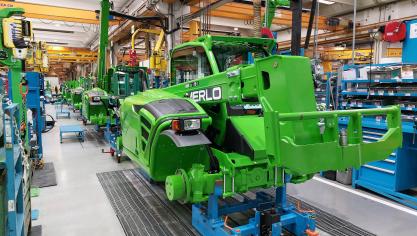 Merlo plant de montagelijnen van de verreikers verder te automatiseren en uit te breiden in de nabije toekomst.