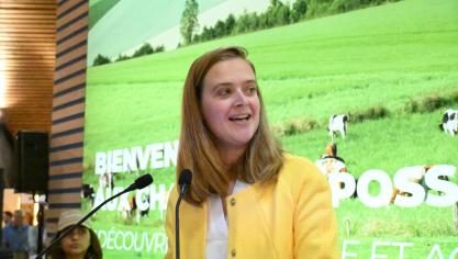 Waals Landbouwminister Anne-Catherinne Dalcq (MR) steunt alvast de Waalse boeren in hun strijd voor het behoud van het Europese budget.