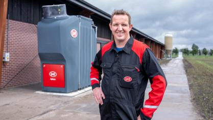 Lely Sphere is een circulair stalsysteem dat gemiddeld tot 77% ammoniakreductie haalt.