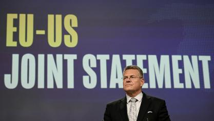 Mocht er geen deal gemaakt zijn, zou het alternatief een handelsoorlog met torenhoge tarieven en een politieke escalatie zijn, meent Eurocommissaris voor Handel Sefcovic.