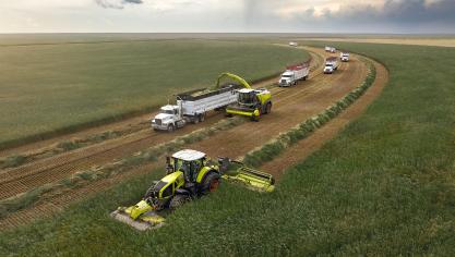 Claas vestigde met zijn nieuwe Jaguar 1200 een nieuw wereldrecord.