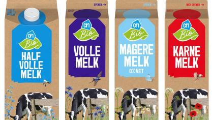 Belgische gezinnen kopen steeds meer Nederlandse producten, zoals de zuivelproducten van Albert Heijn.