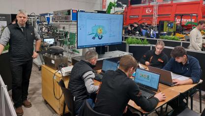 Kris Michiels had een heel traject voorzien rond het programmeren van tractoren en landbouwmachines.