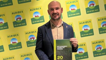 Hans Verstreken presenteerde op Agribex het Economisch Dossier van Fedagrim.