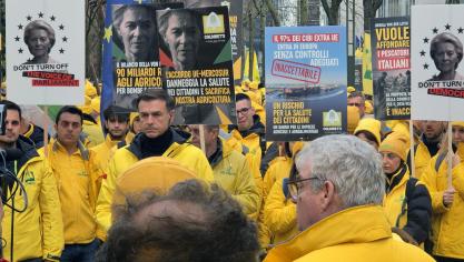 Op 18 december protesteerden in Brussel zowat 10.000 boeren uit elk Europees land tegen het Mercosur-vrijhandelsakkoord.